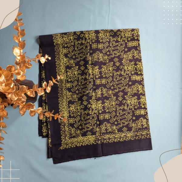 Batik Kerinci motif aksara Incung Sehalun Suhak, Selatus Bedil, penuh kekuatan dan makna. Tersedia di batikkerinci.com.