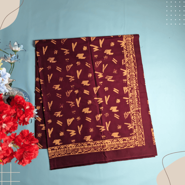 Batik Kerinci motif Bunga Asoka dan aksara Incung Itik Pulang Petang, elegan dan bermakna. Tersedia di batikkerinci.com.