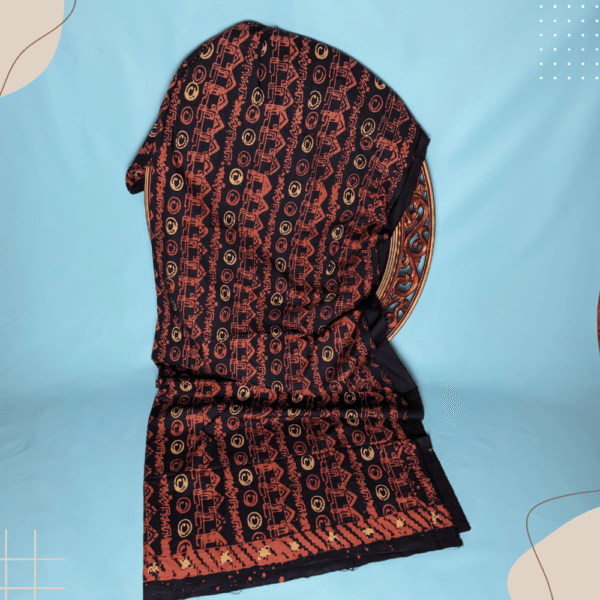 Batik Kerinci motif Umah Lahek, rumah adat tradisional yang kaya makna. Tersedia di batikkerinci.com.